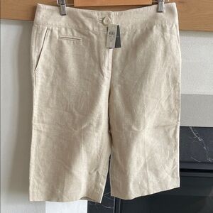 Ann Taylor Linen Bermuda Shorts NWT
